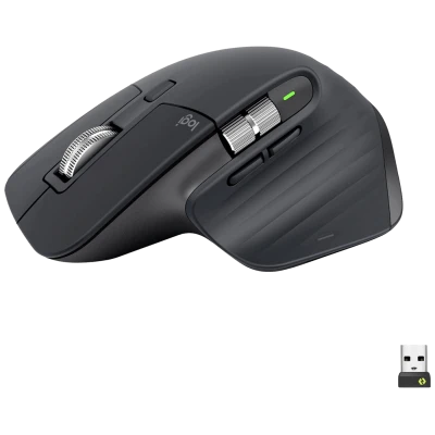 Logitech Miš bežični, Bluetooth, 7 tipki, 1000 dpi - MX Master 3s Graphite