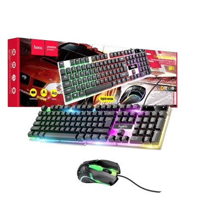 hoco. Tipkovnica+miš, gaming set, RGB osvjetljenje, USB - GM11