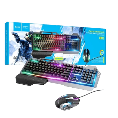hoco. Tipkovnica+miš, gaming set, RGB osvjetljenje, USB - GM12