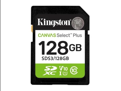 Kingston SDHC 128GB Class 10Canvas Select Plus150 MBs,Class 10 UHS-I