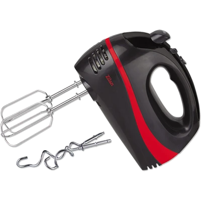 Zilan Mikser ručni, 5 brzina+turbo, 300 W, crno/crvena - ZLN8402/BK