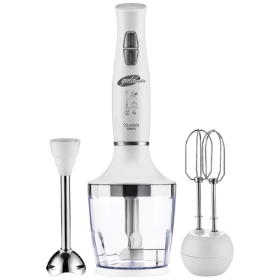 Goldmaster Štapni mikser sa posudom, 3u1, 1000W - GM-7240W Yasemin