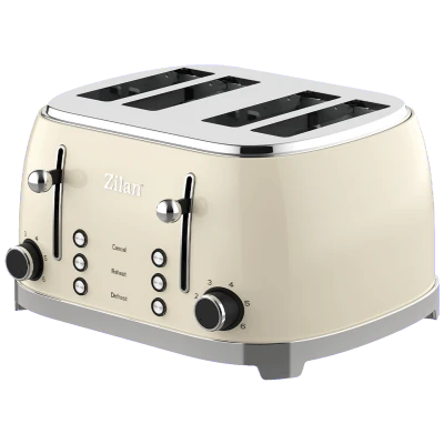 Zilan Toster, 4 otvora za kruh, 6 nivoa grijanja, 1500W, Retro - ZLN1214