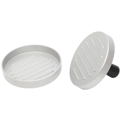 home Presa za hamburgere, rebrasti aluminij, promjer 115 mm - GRT06