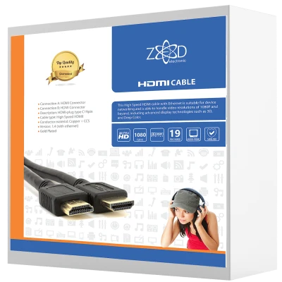 ZED electronic HDMI kabl, 15 met, ver. 1.4 - HDMI/15