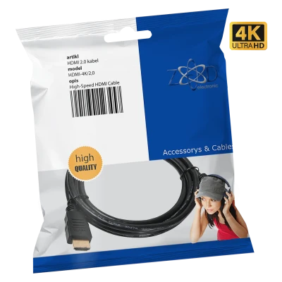 ZED electronic HDMI 2.0 kabl, 4K, dužina 2,0 met. - HDMI-4K/2,0