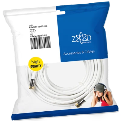 ZED electronic Antenski kabl sa F - konektorima, 5.0 met - FC/5,0