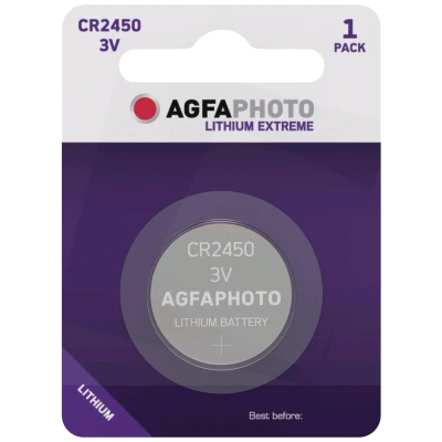 Agfa Baterija litijska, CR2450, 3V, dugmasta, blister 1 kom. - CR2450 B1