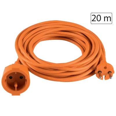 home Produžni strujni kabl 1 utičnica, 20m, H05VV-F, orange - NV 4-20/OR/1,5