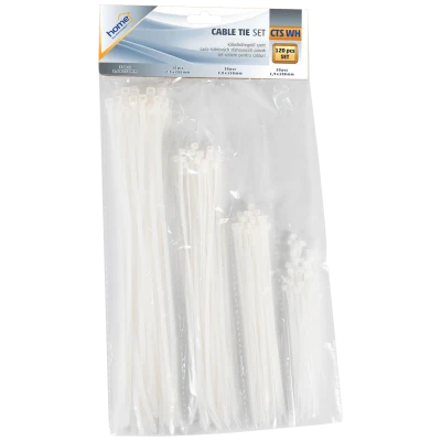 home Plastične vezice, set, 120 kom., bijela - CTS WH