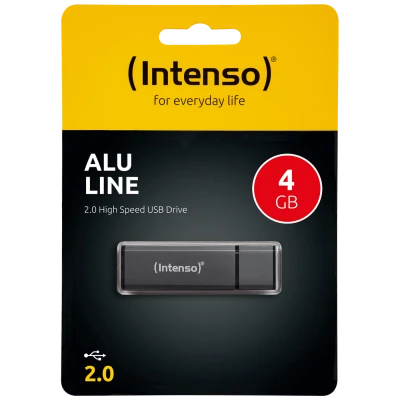(Intenso) USB Flash drive 4GB Hi-Speed USB 2.0, ALU Line - USB2.0-4GB/Alu-a