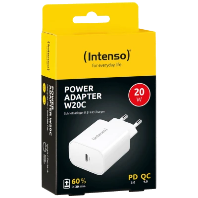 (Intenso) Punjač kučni, brzi, USB-C, 3A, 20W - Power Adapter W20C