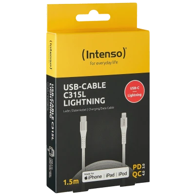 (Intenso) USB kabl za smartphone, USB type C to Lightning, 1.5 met. - USB-Cable C315L