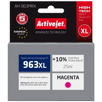 Activejet Tinta za printer, HP 963XL, 3JA28AE, 25 ml., Magenta - AH-963MRX