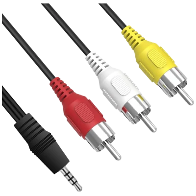 Amiko Činč 3 x RCA na Jack 3.5mm kabl, 1.2 met - Jack 3.5 mm - AV cable (RCA)