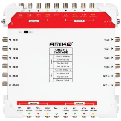 Amiko Multiswitch 9/12 sa dodatnim napajanjem, kaskadni - AMS9X12