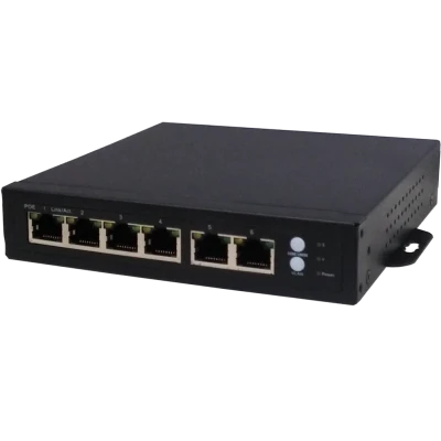 Amiko Home PoE mrežni switch, 6 port RJ-45, 4 PoE, rack ugradnja  - POE SWITCH 4CH+2