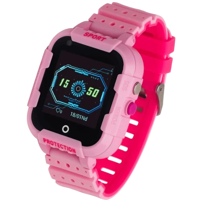 Garett Sat pametni, 4G LTE, 1.4", WiFi, Bluetooth, IP67 - Garett Kids 4G Pink