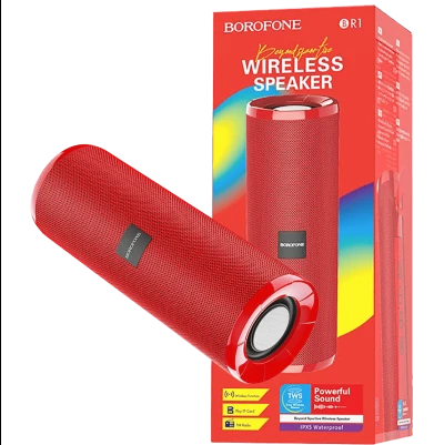 Borofone Zvučnik bežični, Bluetooth, 1200 mAh, 3 h, crvena - BR1 Beyond Red