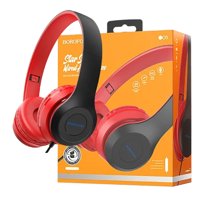 Borofone Slušalice sa mikrofonom, 3.5 mm, dužina kabela 1.2 met. - BO5 Star sound Red