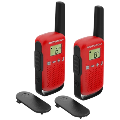 Motorola Walkie Talkie, domet 4 km, 16 kanala, crvena - TLKR T42 RD