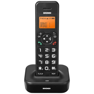 Brondi Telefon bežični, LED display, crni - Bravo Star, Black