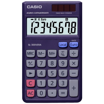 Casio Kalkulator, džepni, solarno / baterijsko napajanje - SL-300VERA