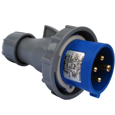 Famatel Utikač 16A, 220-240V, 3 polni (3P+T), H9,IP67 - 14201