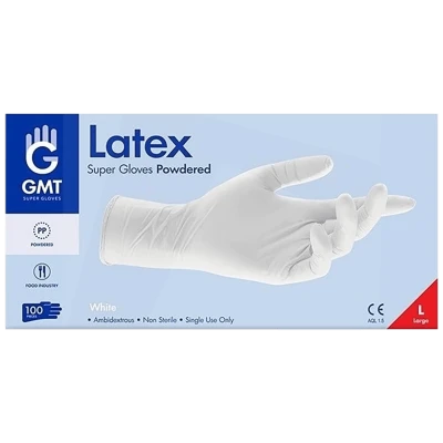 GMT Rukavice, latex, S veličina, 100 kom. - Latex Supergloves. Size: S
