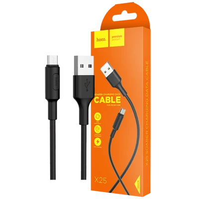 hoco. USB kabl za smartphone, micro USB kabl, 1 met., 2 A, crna - X25 Soarer Micro USB, Black