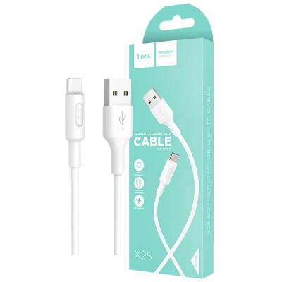 hoco. USB kabl za smartphone, USB type C kabl, 1 met, 2 A,bijela - X25 Soarer USB type C, White