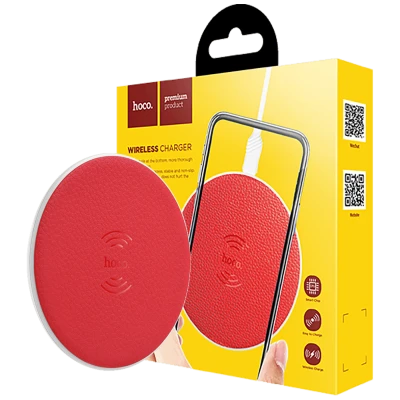 hoco. Punjač bežični, univerzalni, za smartphone, 5 W, crvena - CW14 Wireless charger, RD