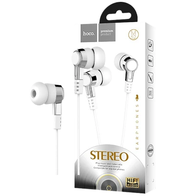 hoco. Slušalice sa mikrofonom, 3.5 mm,dužina kabela 1.2 met,bijela - M52 White