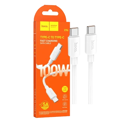 hoco. USB kabl za smartphone, type C, 100W, bijela - X96 Hyper, 100W, White