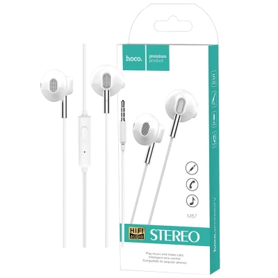 hoco. Slušalice sa mikrofonom, 3.5 mm,dužina kabela 1.2 met,bijela - M57 Sky sound, White