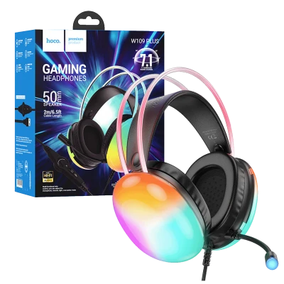 hoco. Slušalice sa mikrofonom, gaming, USB, LED - W109 Plus Rich