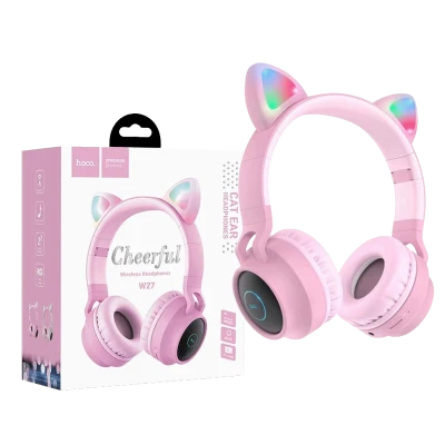 hoco. Slušalice bežične, Bluetooth - W27 Cat Ear Pink