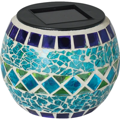 home Solarna vrtna dekorativna svjetiljka, svjećnjak,plavi,300mAh - MX 512/K