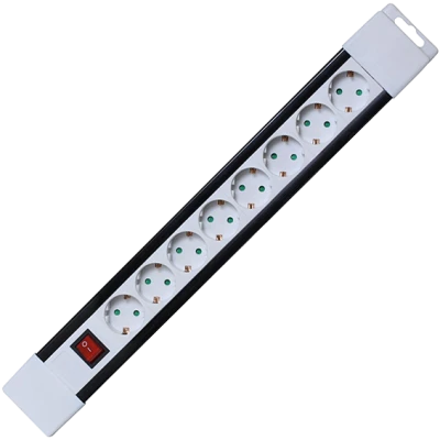 home Produžni kabl, 8 utičnica, prekidač, 1,0mm², 2 met, bijeli - PNV 08K/WH