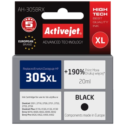 Activejet Tinta za printer, HP 305XL, crna, zapremina 20 ml. - AH-305BRX