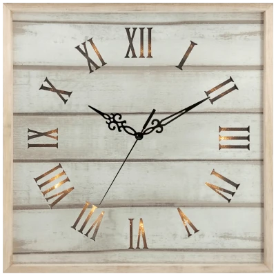 home Sat zidni, drveni, sa pozadinskim LED osvjetljenjem - SWC 31