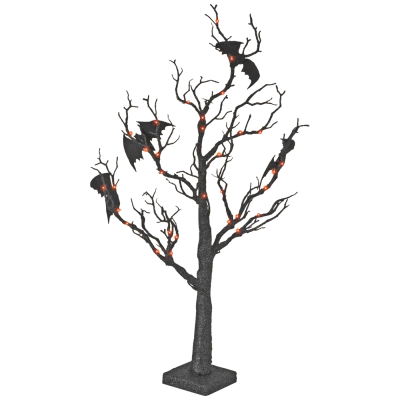 home Dekorativna LED rasvjeta, stablo za Halloween sa šišmišima - HTT 40