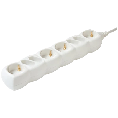 home Produžni kabl, 4 shuko+4 euro utičnice, 1.5mm²,3 met, bijeli - NV 18-3/WH/1,5