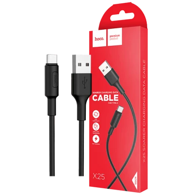 hoco. USB kabl za smartphone, USB type C kabl, 1 met., 2 A, crna - X25 Soarer USB type C, Black