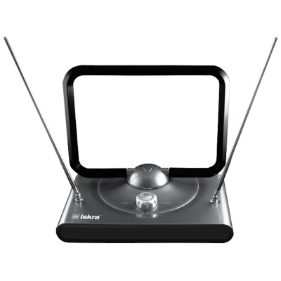 Iskra Antena sobna sa pojačalom, DVB-T/T2, UHF/VHF,crna - G2235-10