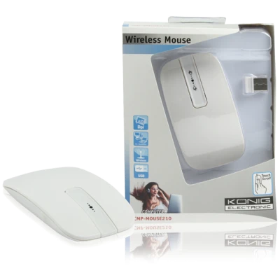 Konig Optički Wireless miš, 1600dpi 2.4GHz, boja bijela - CMP-MOUSE 210