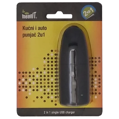 MeanIT Punjač, kućni i auto, 2in1 - KUĆNI I AUTO PUNJAČ, 2IN1