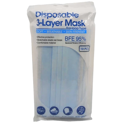 Esperanza Maska za lice, zaštitna, troslojna, 10 kom - EPM002