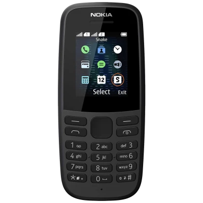 Nokia Telefon mobilni , 1.77" zaslon, Single SIM, FM radio - Nokia 105 SS Black EU