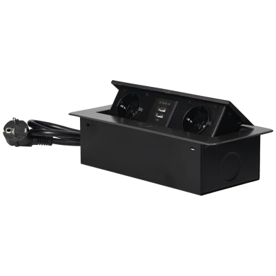 Orno Produžni kabel sa 2 x Schuko utičnice + 2 x USB, ugradbena - OR-AE-13126(GS)/GR